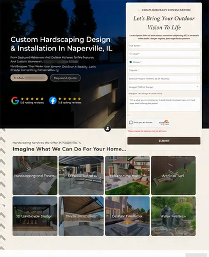 Remodeling client homepage before: Custom Hardscaping Design and Installation in Naperville